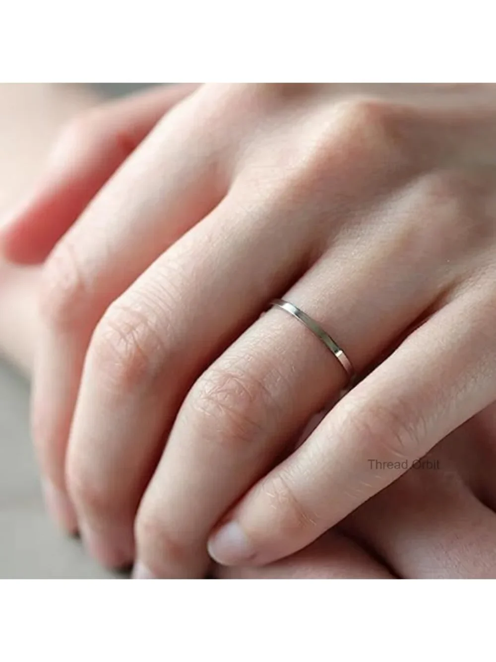 S925 Sterling Silver Stackable Ring, 18K White Gold Plated, High Polished